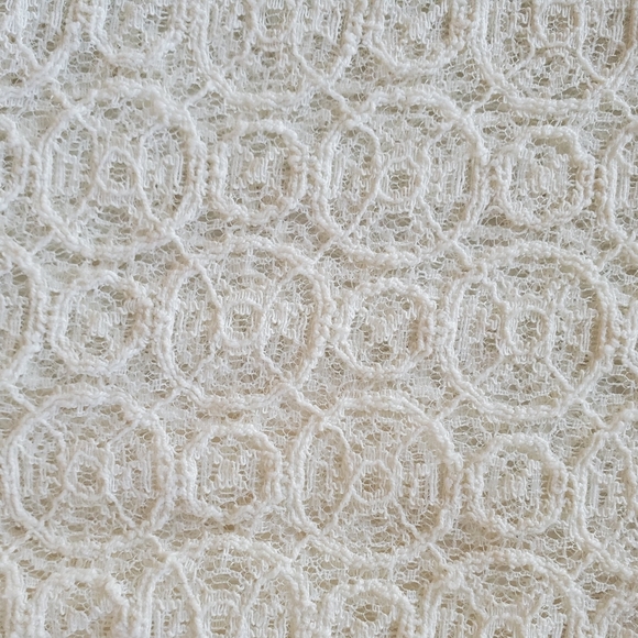 Lace Shirt, Ladies Small, See Through, Buttons Down the Back, Ivory - Picture 4 of 6